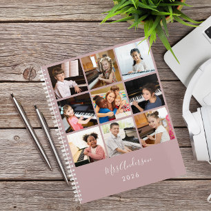 Agenda Colagem de Fotos de Professores de Música Personal