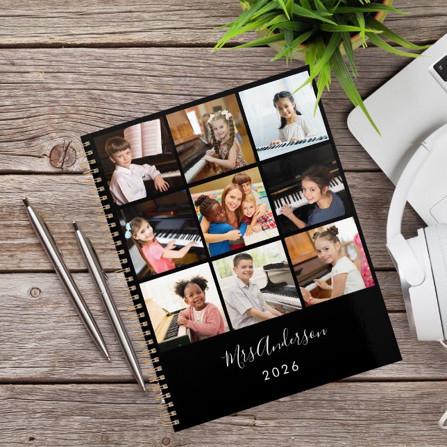Agenda Colagem de Fotos de Professores de Música Personal (Criador carregado)