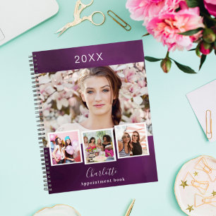 Agenda Colagem de fotos em roxo 2026