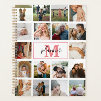 Agenda Colagem de Fotos Monogramada Personalizada 2022