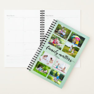 Agenda Colagem de Fotos Personalizada 12 - Assuntos Famil