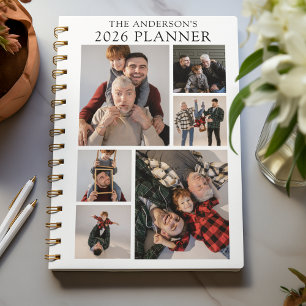 Agenda Colagem de Fotos Personalizada Branca 6 Anualmente