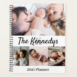 Agenda Colagem de Fotos Personalizada da Família 2021, No