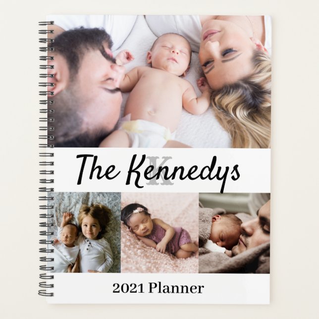 Agenda Colagem de Fotos Personalizada da Família 2021, No (Frente)