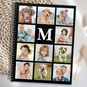 Agenda Colagem de Fotos Personalizada Trendy Emerald Gree