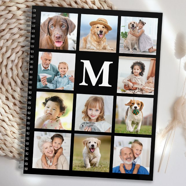 Agenda Colagem de Fotos Personalizada Trendy Emerald Gree (Criador carregado)