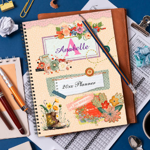 Agenda Colagem de raspagem personalizada de estilo feito