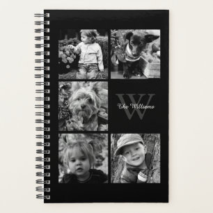 Agenda Colagem Elegante de Fotos e Monograma
