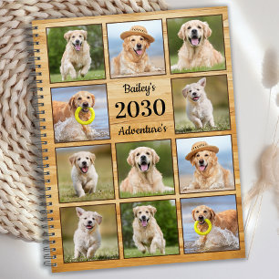 Agenda Colagem Fotográfica Personalizada Rustic Pet Dog 