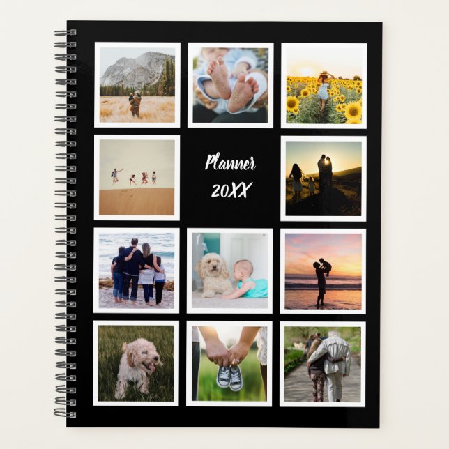 Agenda Colagem Personalizada de Fotos 11 Família Personal (Frente)