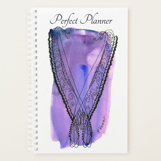 Agenda Colar de Fantasia Roxo e Azul (Frente)