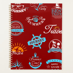 Agenda Coleção de Crachás de Viagem Náuticos Vintage