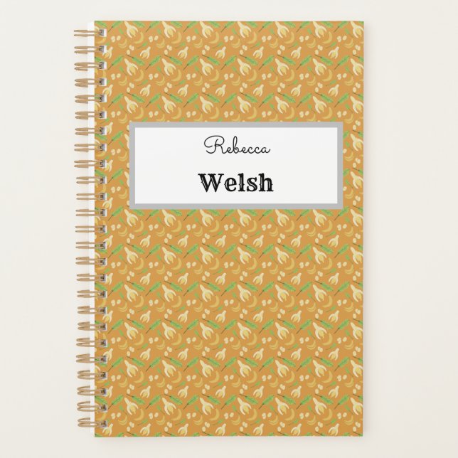 Agenda Coleção de padrões da fruta - Banana (Frente)