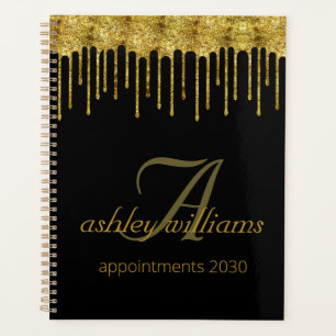 Agenda Coletor de ouro elegante goteja salão