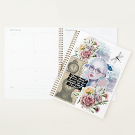 Agenda Collage Art Birthday Flowers
