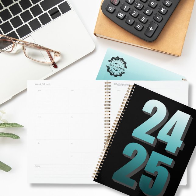 Agenda College Business Teal e black 2024 2025 pessoal (Criador carregado)