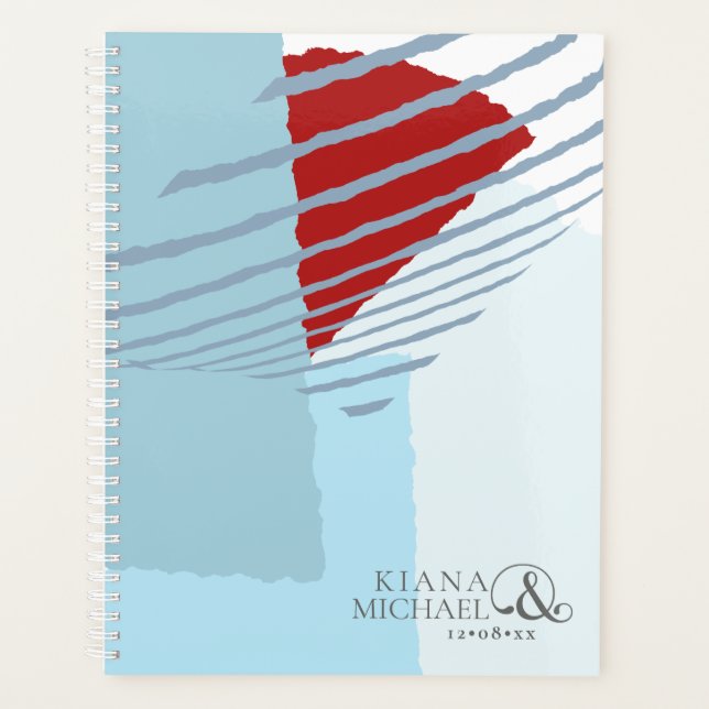 Agenda Color Block Wedding Winter ID740 (Frente)