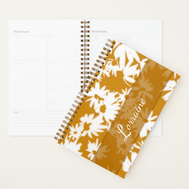 Agenda Color Me Daisies Gold Planner (Exibição)