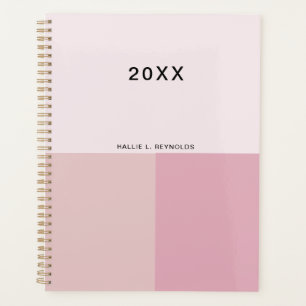 Agenda Colorblock Monograma Blush Pastel Cor-de-rosa páli