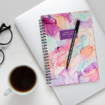 Agenda Colores de Pastel Tinta Álcool Personalizada<br><div class="desc">Padrão de tinta a álcool personalizado design.</div>