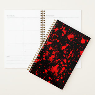 Agenda Colorful Black Red Paint Splatter Artistic Splash