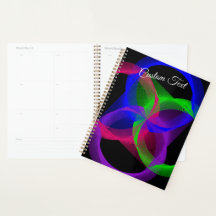 Colorful Circular Geometric Blend Spiral Planner