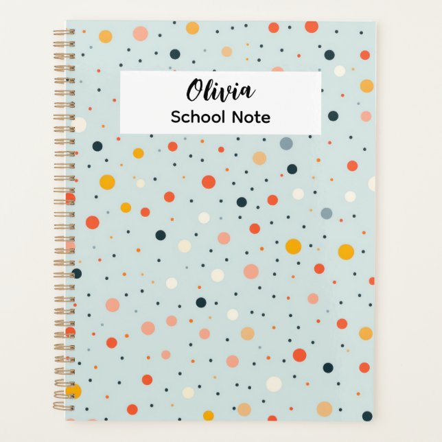 Agenda Colorful Dot Back to School Supplies  (Frente)