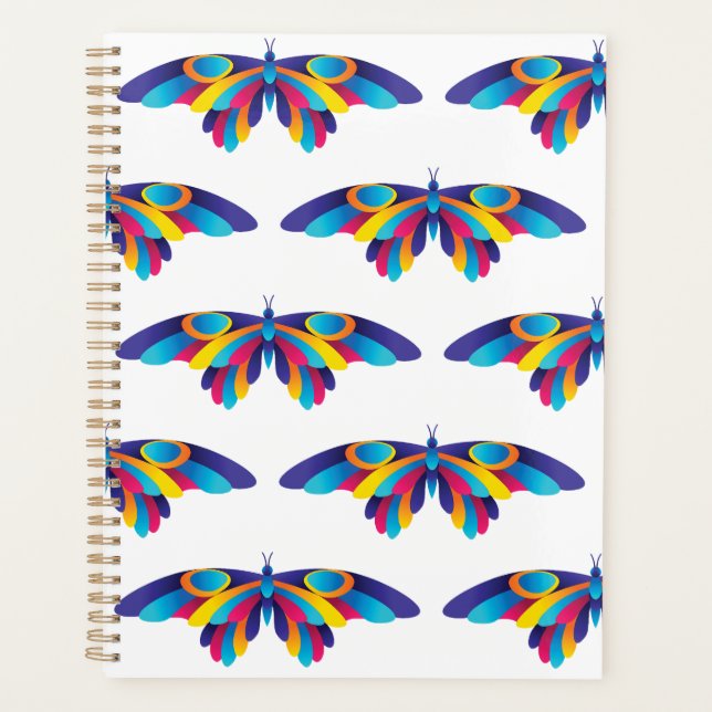 Agenda Colorful Modern Butterfly Vibrant Wings (Frente)
