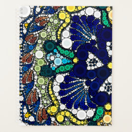 Agenda colorful photo art mexican talavera pottery blue