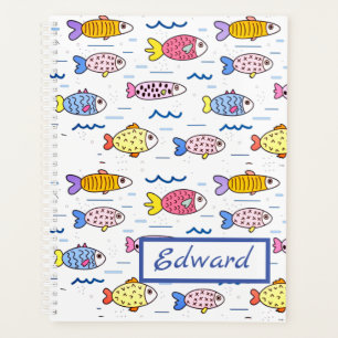 Agenda Colorida Escola de Peixes