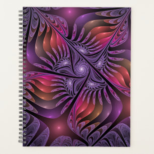Agenda Colorida Fantasy Abstrato Moderna Roxo Fractal