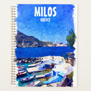 Agenda Colorida Milos Grécia Art