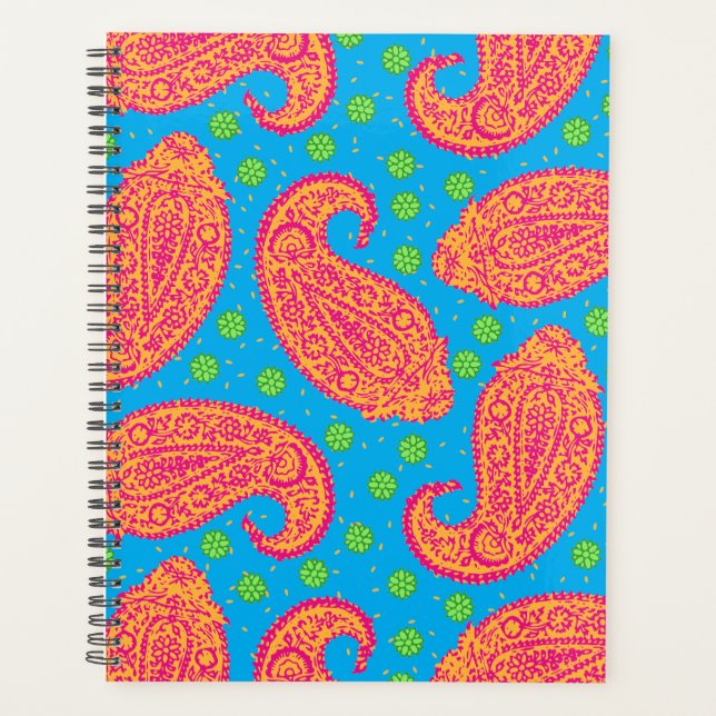 Agenda Colorida Paisley Pattern (Frente)