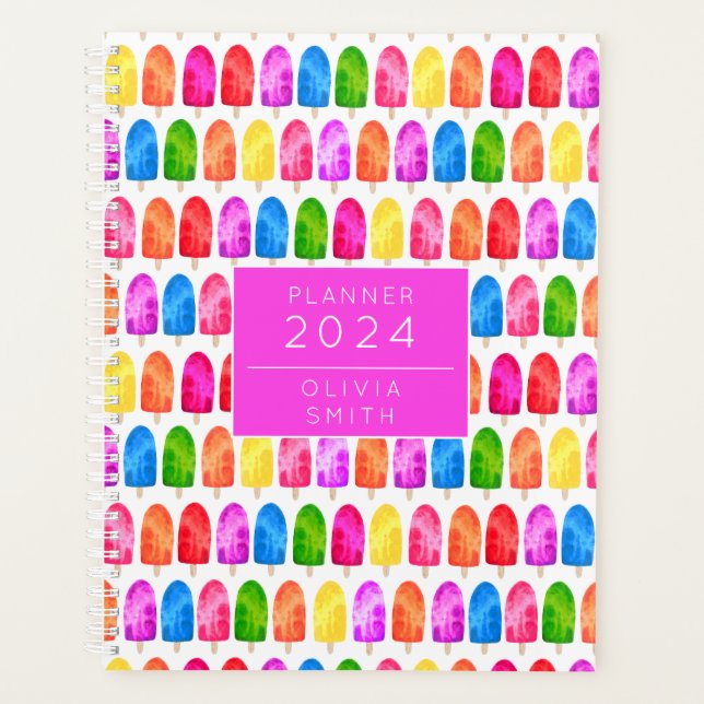 Agenda Colorida Psicle Ice Lolly (Frente)