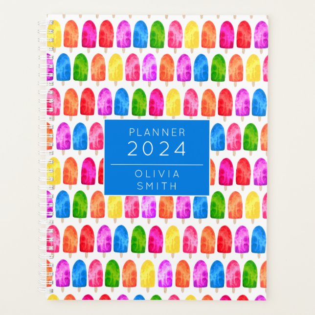 Agenda Colorida Psicle Ice Lolly (Frente)