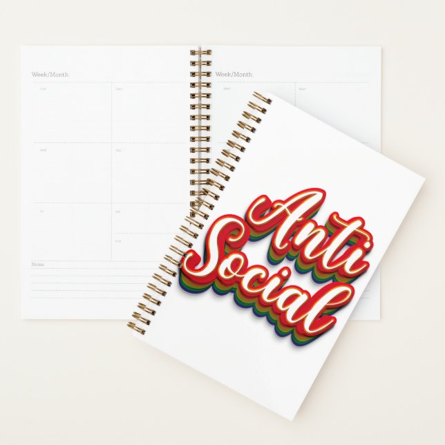 Agenda Colorido Anti-Social (Exibição)