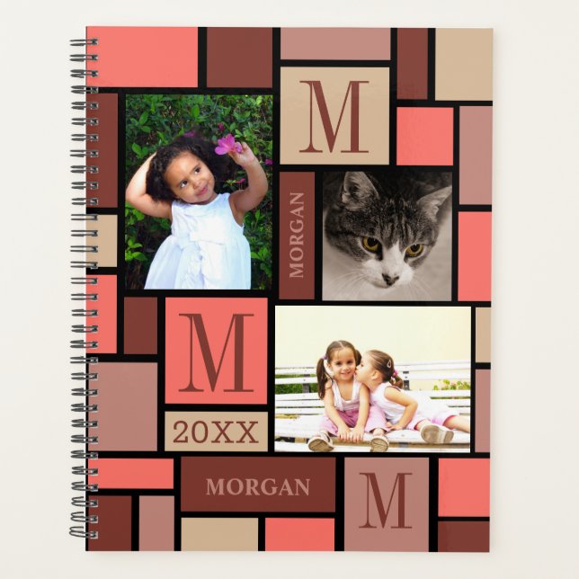 Agenda Colour Block Coral 6 Photo Chic School (Frente)