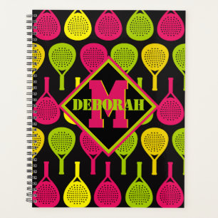 Agenda Com o monograma padel Neon Rally Planner