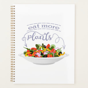 Agenda Coma mais plantas com cartazes de motivação de sal