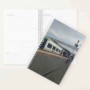 Agenda Comboio azul e branco