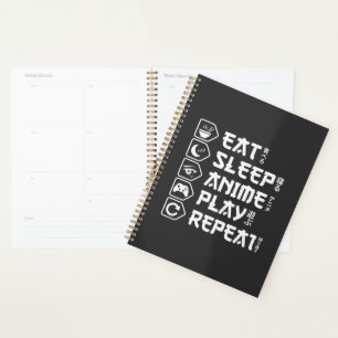 Agenda Comer Dormir Anime Jogar Repetir Estilo de Vida Ot