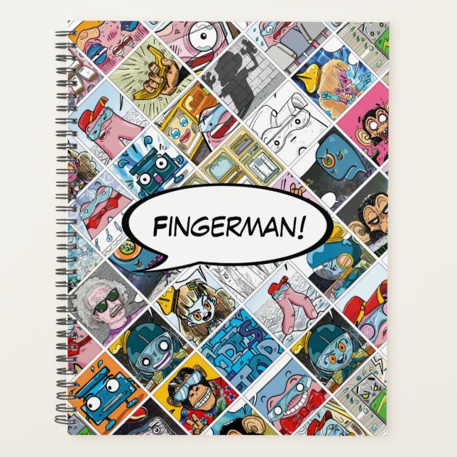 Agenda Comic Characters Patternos Crianças Fala Nome do B (Frente)