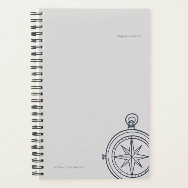 Agenda Compass Hard Cover Planner- Midnight Cartographer  (Frente)