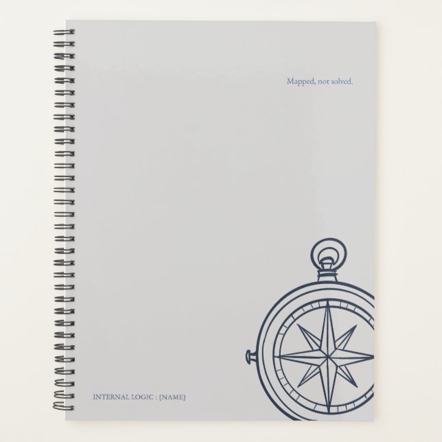 Agenda Compass Hard Cover Planner- Midnight Cartographer  (Frente)