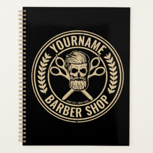 Agenda Compro de Barber Personalizado Skull Rockabilly Sa