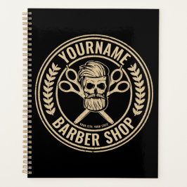 Agenda Compro de Barber Personalizado Skull Rockabilly Sa