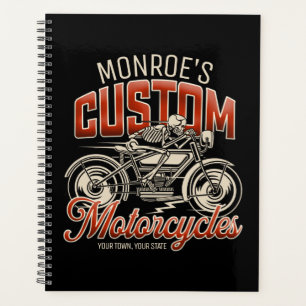Agenda Compro de Ciclo de Motociclo do Esqueleto do NOME