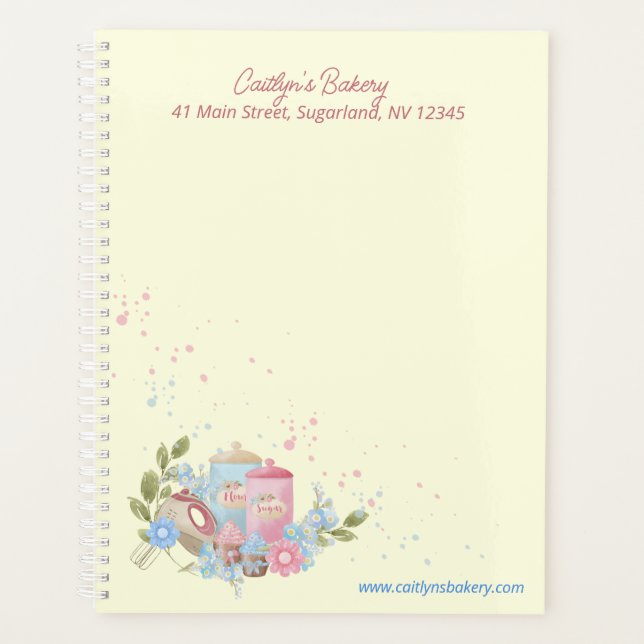 Agenda Compro de padaria e pastelaria personalizado (Frente)