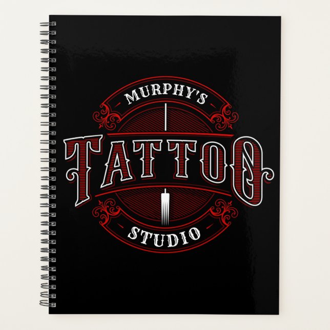 Agenda Compro Tatto Studio de NOME ADD do Estilo Tradicio (Frente)