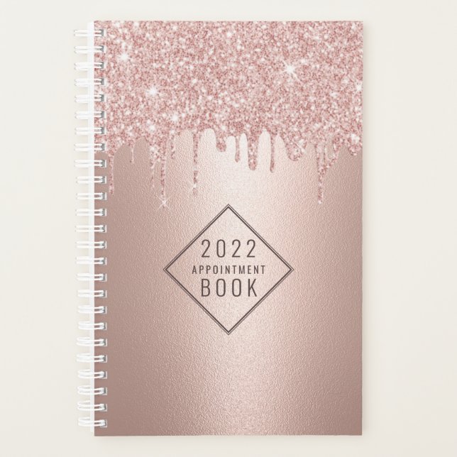 Agenda Compromisso de Dissipadores com Glitter Dourado co (Frente)